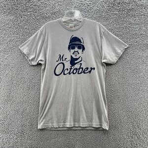 New York Yankees T Shirt Mens Large Gray Mr October Reggie Jackson USA Homage